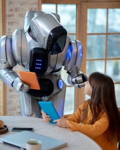 AI Robot with tablet